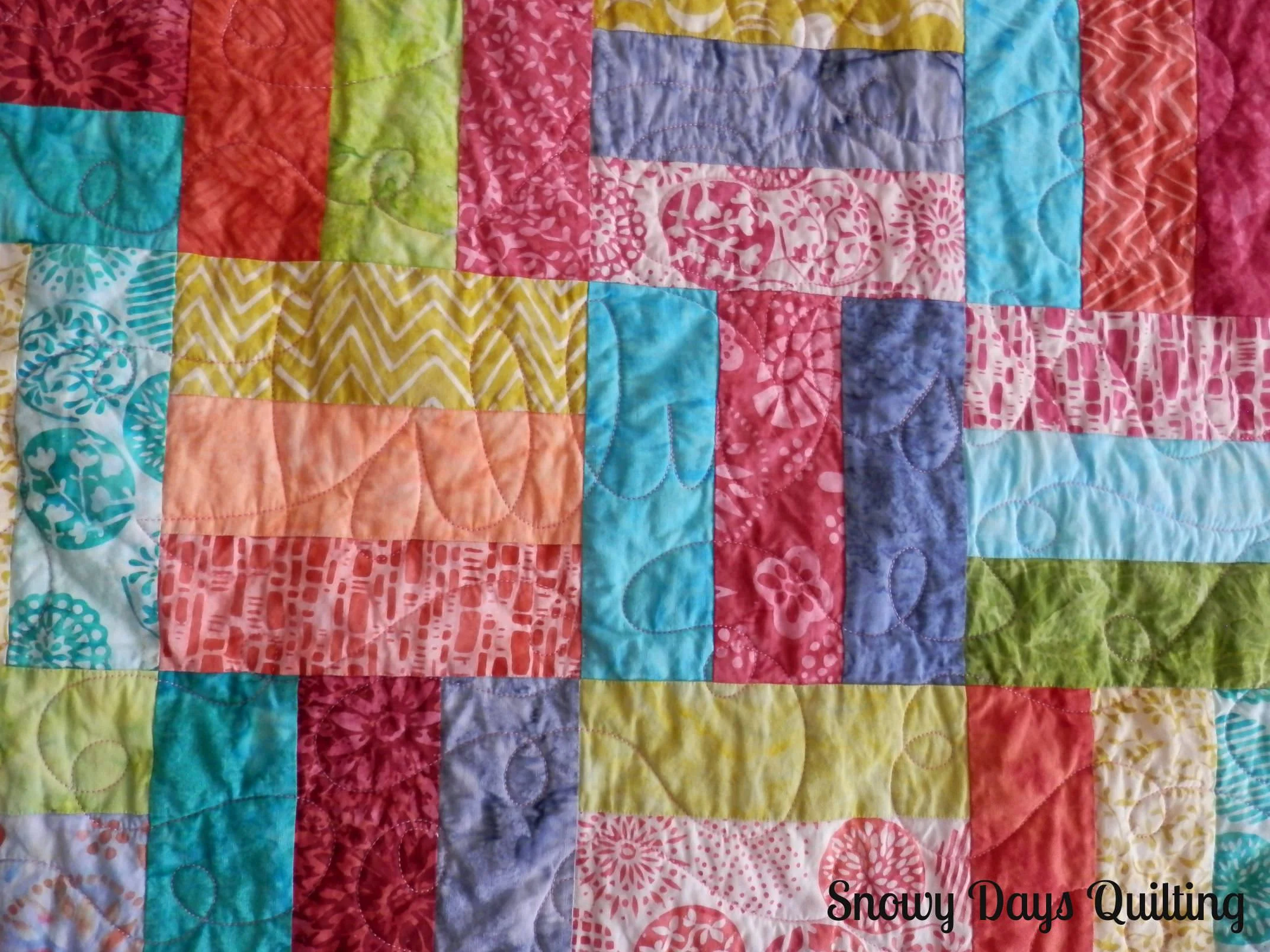 Rail fence baby quilt new arrivals